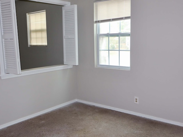 view of carpeted empty room