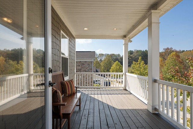 deck featuring french doors