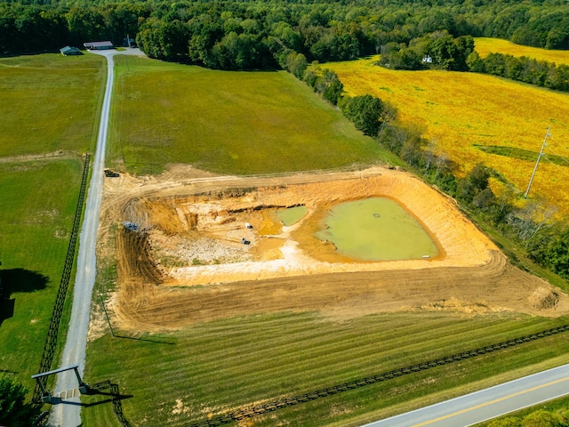 aerial view featuring a rural view