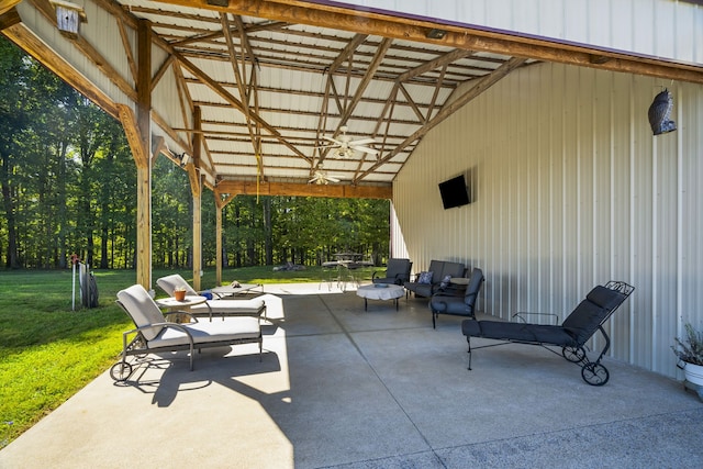 view of patio featuring outdoor lounge area