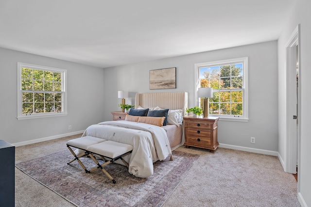 view of carpeted bedroom