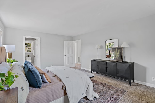 view of carpeted bedroom