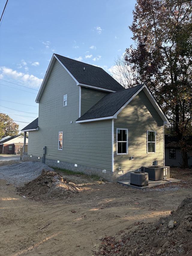 view of property exterior with cooling unit