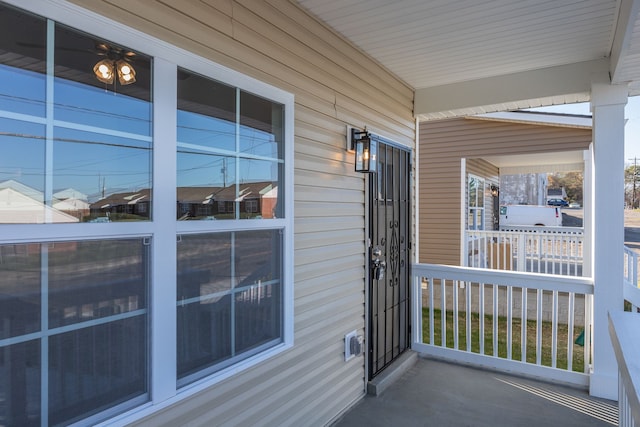 balcony with covered porch