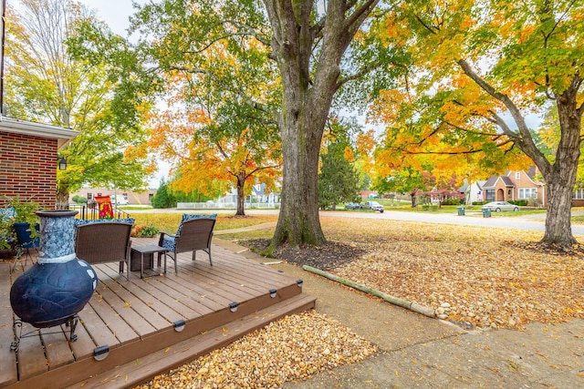 view of wooden terrace