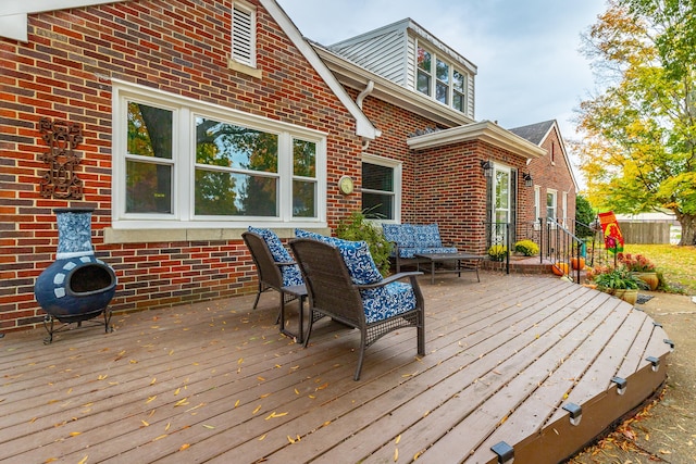 view of wooden terrace