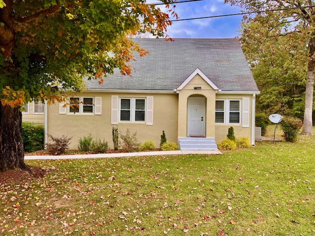 view of front facade with a front yard