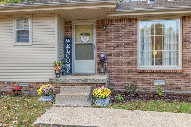 view of doorway to property