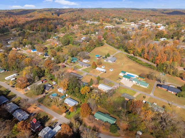 122 Shelton St, Linden, TN 37096 - aerial view of property and surrounding area with a forest