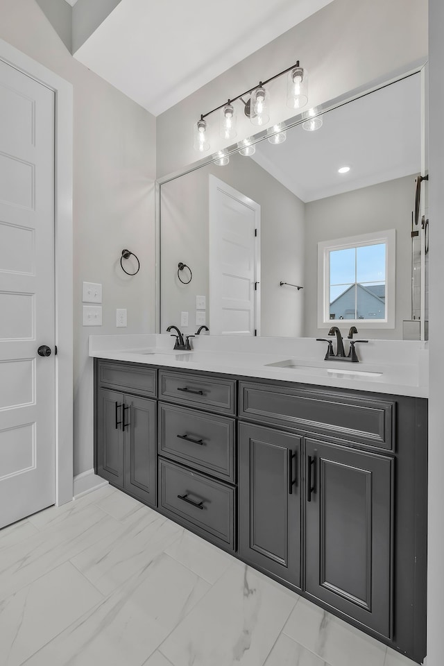 bathroom with vanity