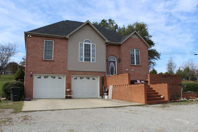 view of front of house featuring a garage