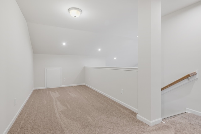 interior space featuring lofted ceiling