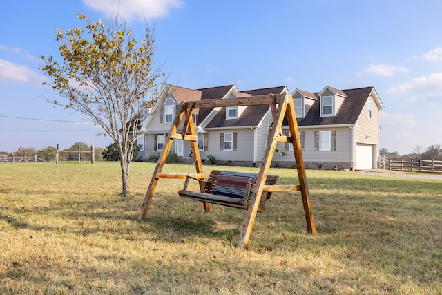 view of play area with a lawn