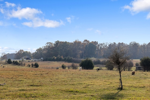 exterior space with a rural view