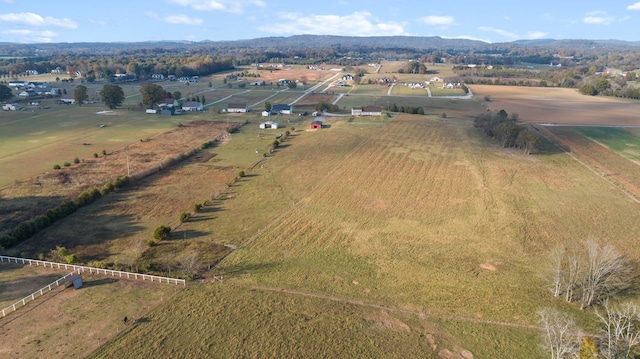 drone / aerial view with a rural view