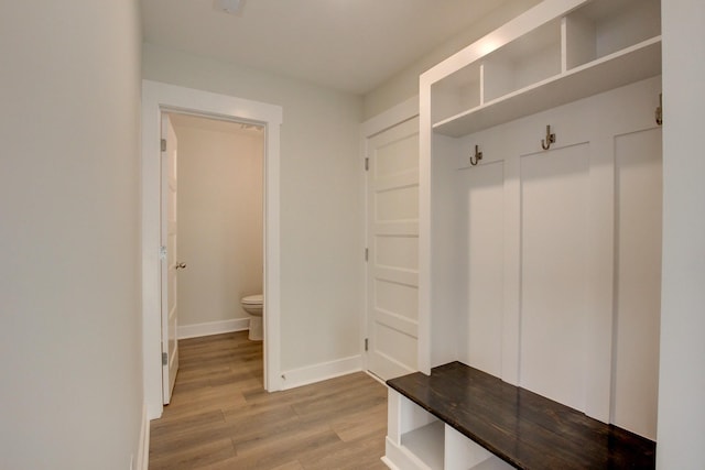 mudroom featuring light wood-type flooring