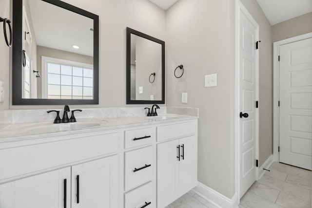 bathroom with vanity