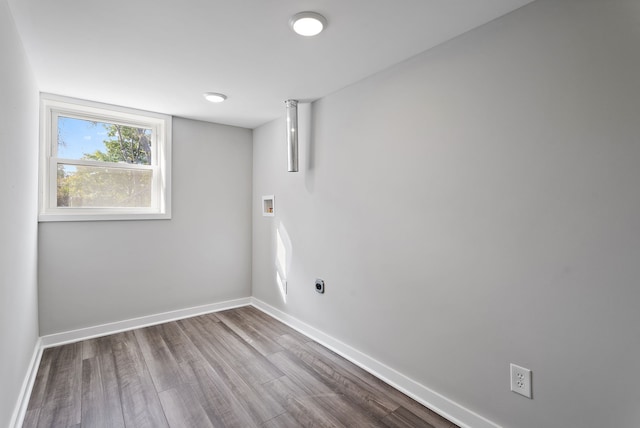 unfurnished room featuring wood-type flooring