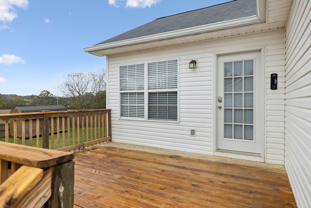 view of wooden deck