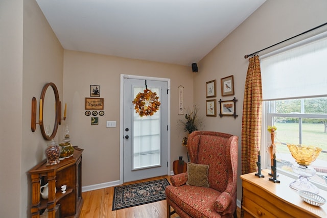 entrance foyer featuring light hardwood / wood-style flooring