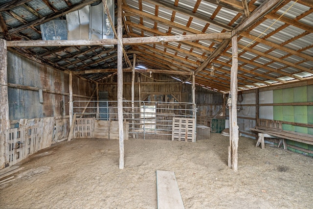 misc room featuring lofted ceiling