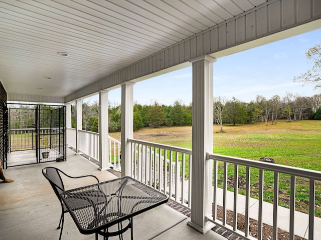 view of patio / terrace featuring covered porch