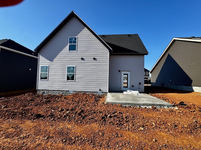 rear view of house featuring a patio area