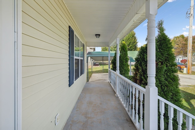 view of patio with a porch