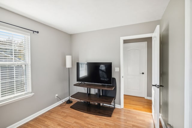 interior space featuring light wood-type flooring