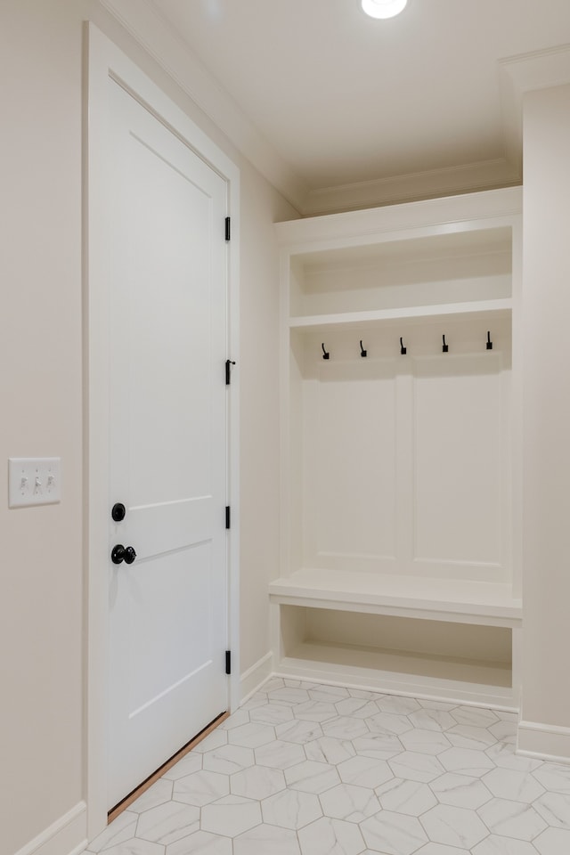 mudroom featuring tile patterned floors