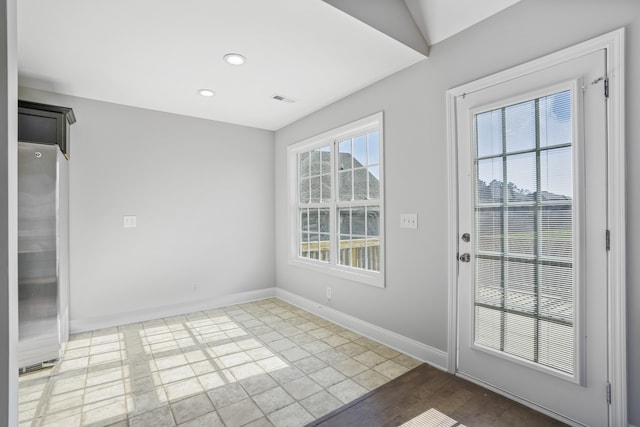 doorway featuring light hardwood / wood-style floors