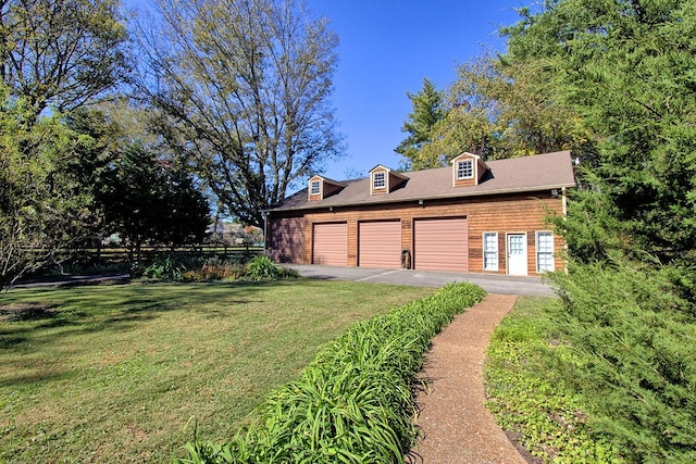 exterior space featuring a yard