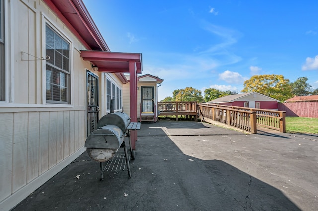 view of patio / terrace with a deck