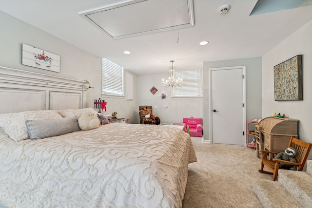 view of carpeted bedroom