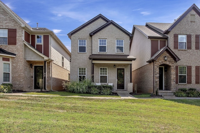 view of front of house with a front yard