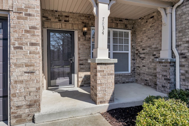 property entrance with a porch