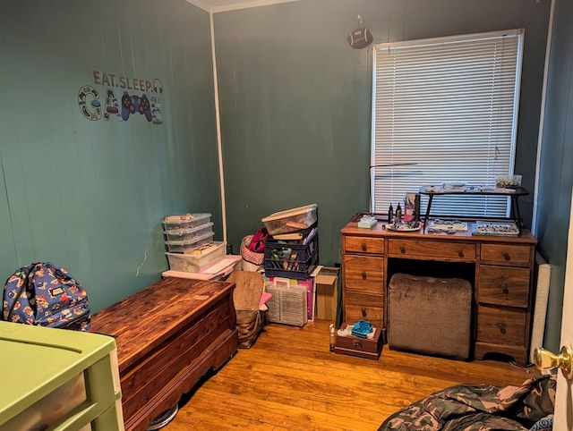 bedroom featuring light hardwood / wood-style flooring