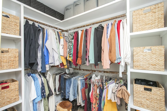 view of walk in closet