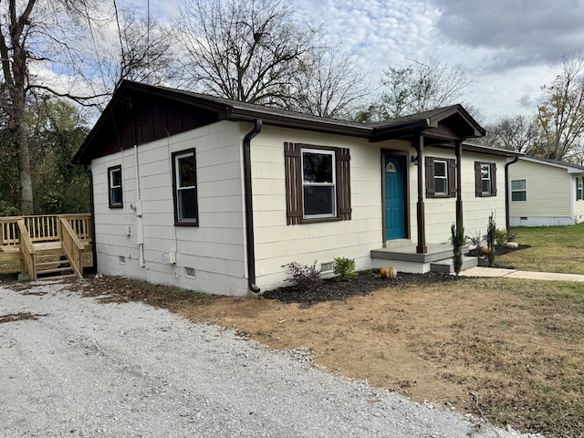 view of bungalow-style home