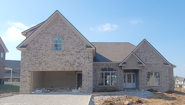 view of property featuring a garage