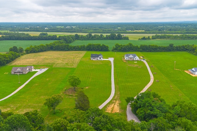 drone / aerial view featuring a rural view