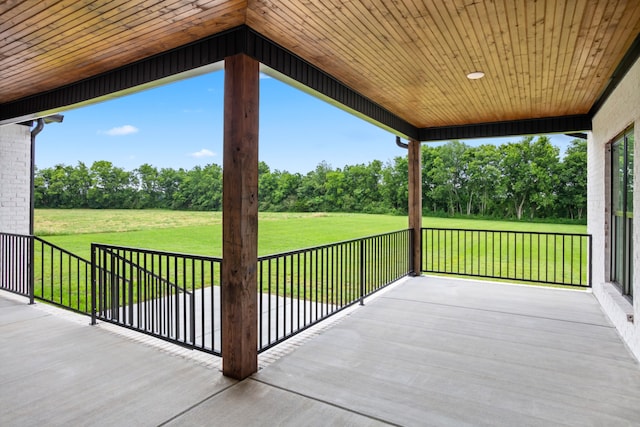 view of patio / terrace with a balcony