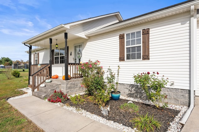 view of front of property featuring a porch