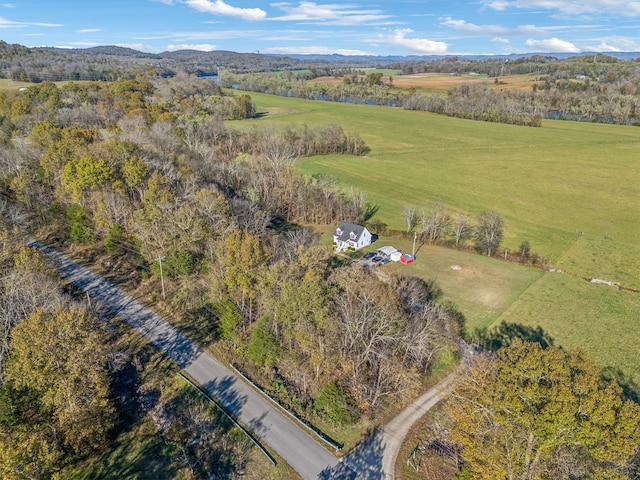 drone / aerial view with a mountain view