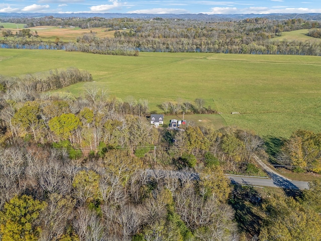 bird's eye view featuring a rural view