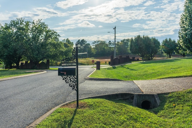 101 Brookstone Dr, Burns, TN 37029 - view of street with street lighting, traffic signs, and curbs