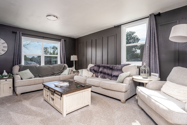 view of carpeted living room