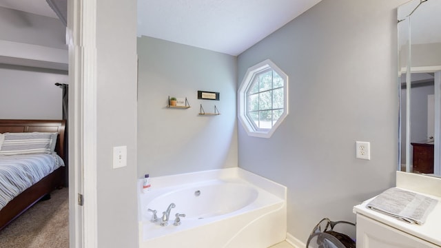 bathroom featuring a bath