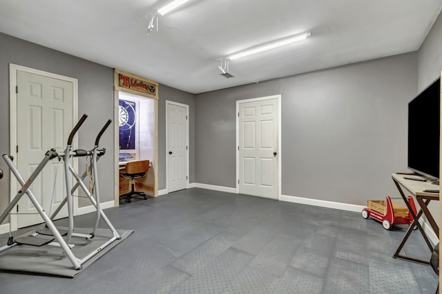 view of workout room