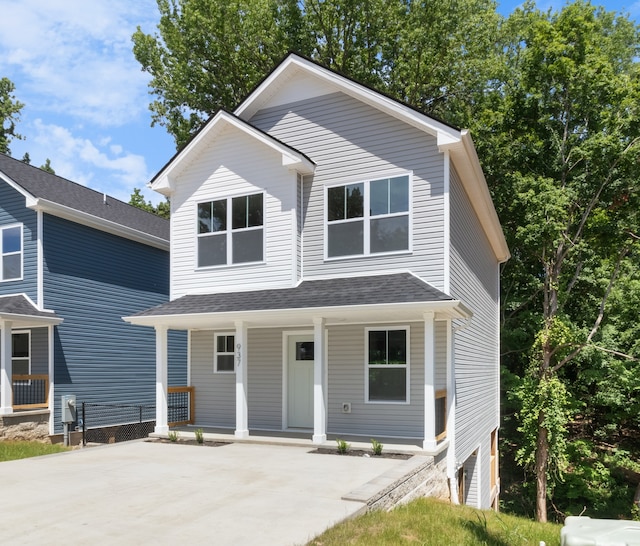 view of front of house with covered porch